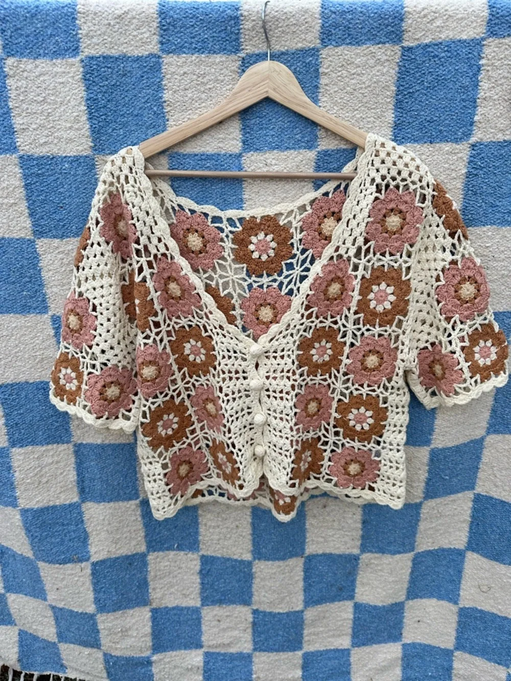 Louise Misha of Paris vintage style crochet cardigan - Picture 2 of 5
